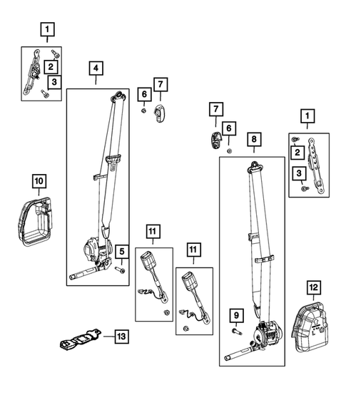 Seat Belts for 2023 Chrysler Pacifica #2