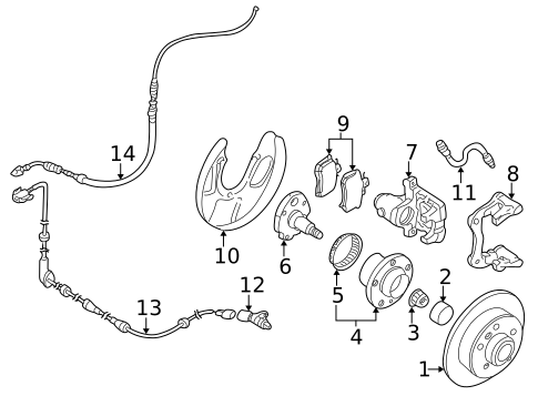 Rear Brakes for 2003 Audi TT Quattro #1
