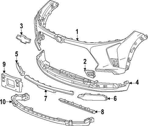 Bumper & Components - Front for 2024 Chevrolet Trax #0