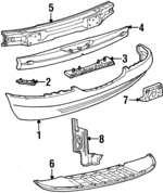 F7LZ17D957AA - Body: Bumper Cover for Lincoln: Mark VIII Image