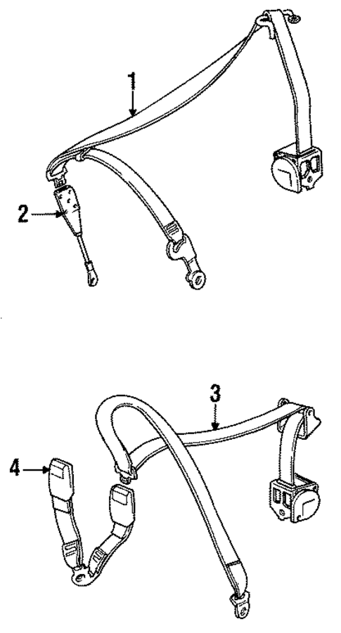 Rear Seat Belts for 1989 BMW 325i #1