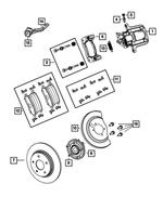 R8029848AD - Brakes: Disc Brake Caliper Assembly, Right for Mopar Image