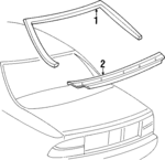 22584725 - Body: Reveal Molding for Chevrolet: Beretta Image