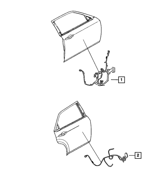 68084155AC - : Rear Door Wiring, Left for Mopar Image