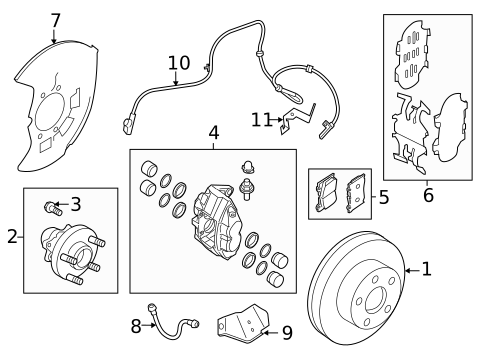 Front Brakes for 2020 INFINITI Q60 #1