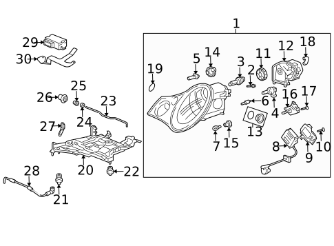 Headlamp Components for 2005 Porsche 911 #0