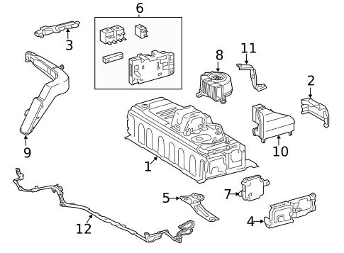 Battery for 2015 Lexus ES300h #0