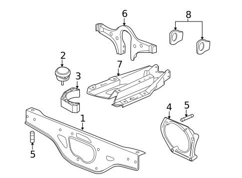Engine & Trans Mounting for 2011 Porsche 911 #0