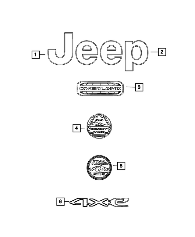 68466529AA - Exterior Ornamentation: Front Fender Nameplate for Mopar Image