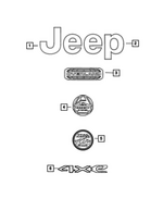 68540635AA - Exterior Ornamentation: Front Fender Nameplate, Right Or Left for Mopar Image