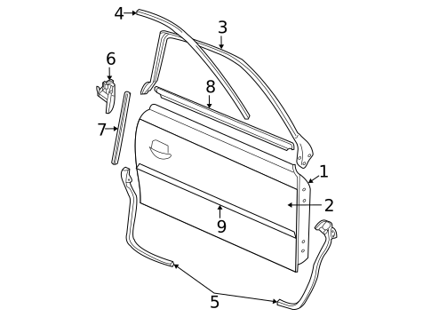 Exterior Trim - Door for 2007 Ford Mustang #0