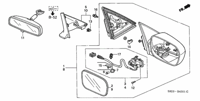 Mirror (2) for 2002 Honda Accord #0