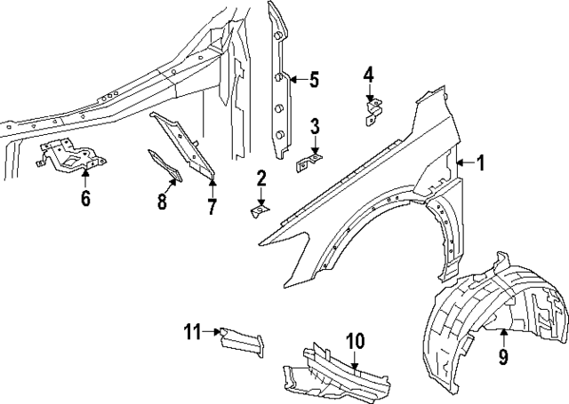 4KE853888F - Body: Spoiler for Audi Image
