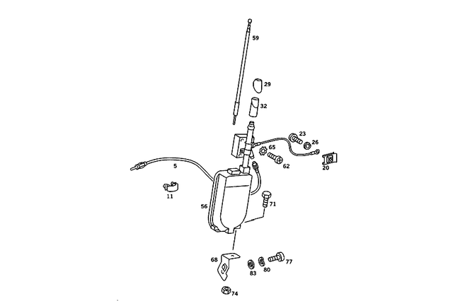 1248204875 - Electrical System: Antenna for Mercedes-Benz Image image
