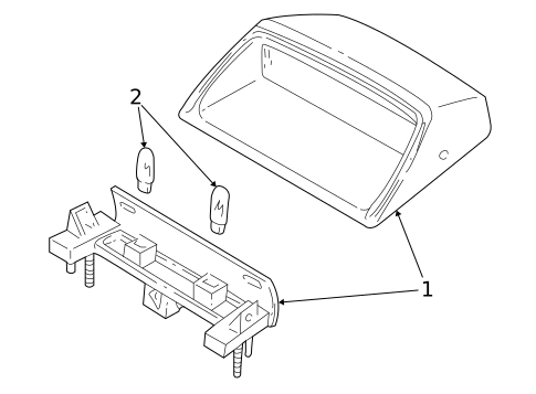 High Mounted Stop Lamp for 2003 Mercury Marauder #0