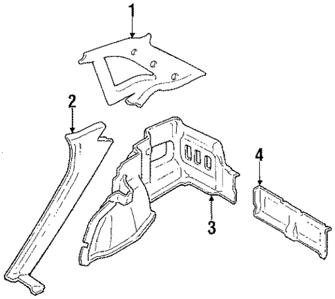 Quarter Panel Trim for 1994 Subaru Legacy #1
