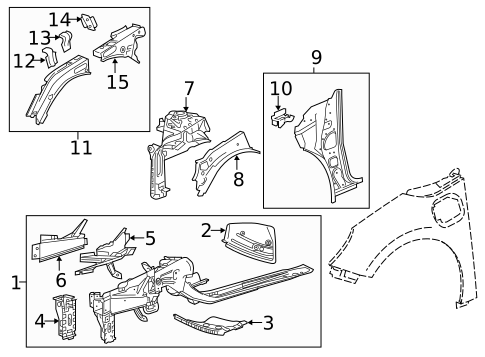 Structural Components & Rails for 2019 Chevrolet Volt #0