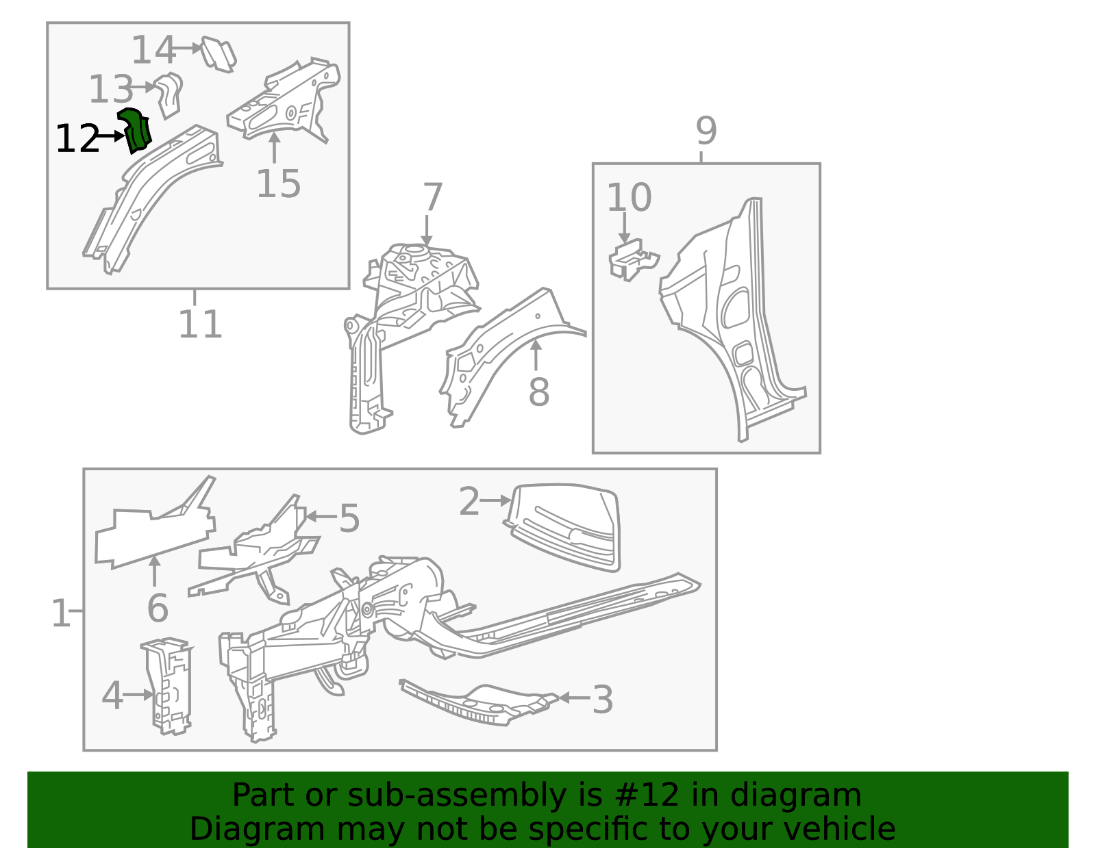 2016-2019 Chevrolet Volt Upper Fender Bracket 23234936 | AutoNation Parts