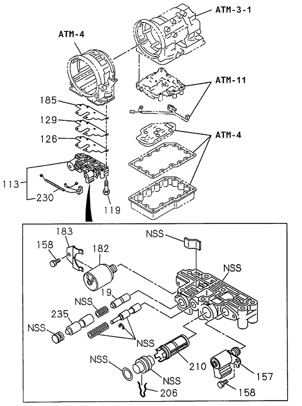 AT Transmission Control Valve (Upper Body) for 1999 Honda Passport #0