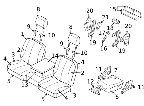 Front Seat Components for 2007 Dodge Ram 1500 #2