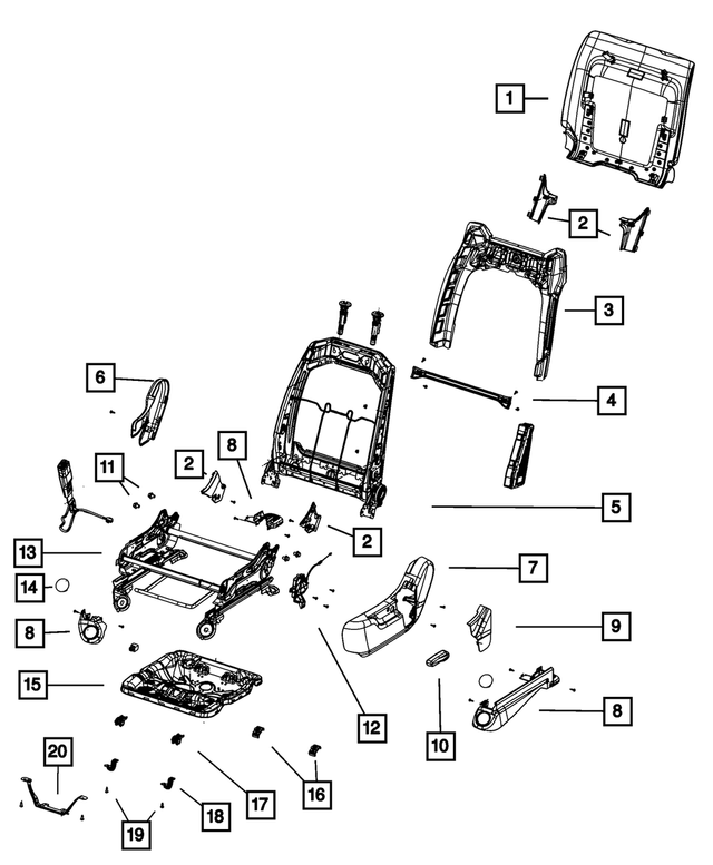68100711AB - Interior Trim: Seat Back Bezel for Mopar Image