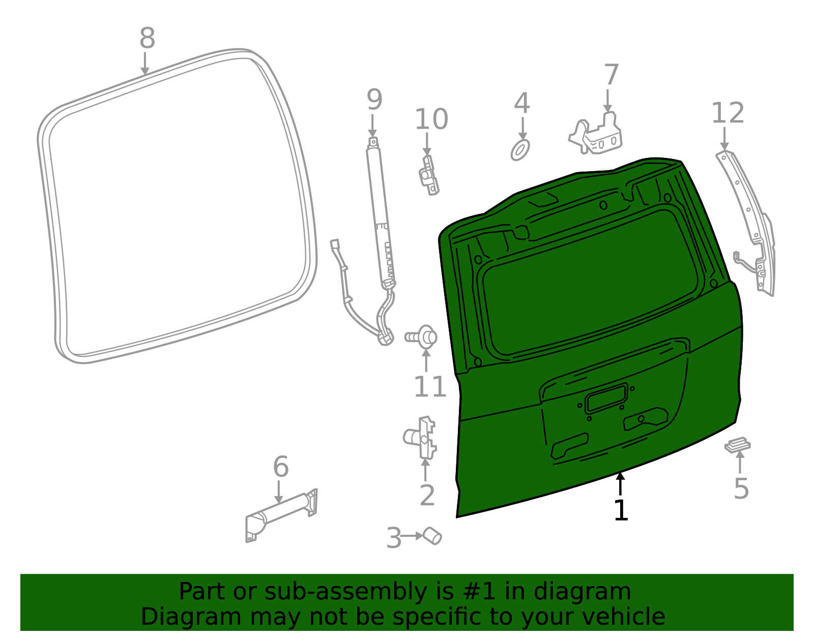 2021-2026 Cadillac Lift Gate 85592485 | QuirkParts