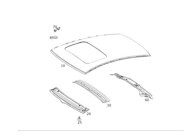 2906500900 - : Paneling, Roof for Mercedes-Benz Image