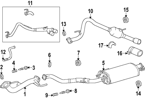 Exhaust Components for 2025 Toyota Tacoma #0
