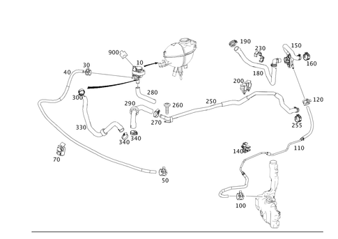Heating Water Line for 2009 Mercedes-Benz E63 AMG #0