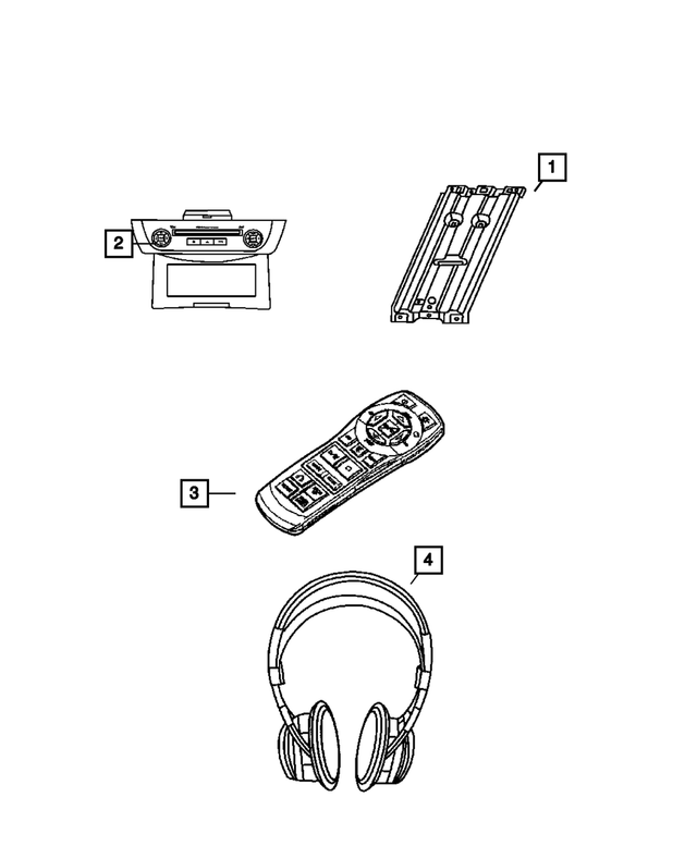 55277120AA - Electrical: Rear Seat Video Bracket for Mopar Image
