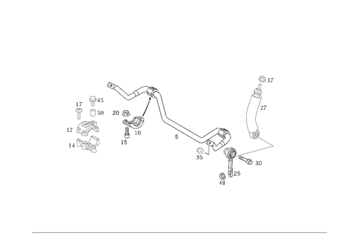 Torsion Bar, Front for 2003 Mercedes-Benz S 55 AMG&reg; #0