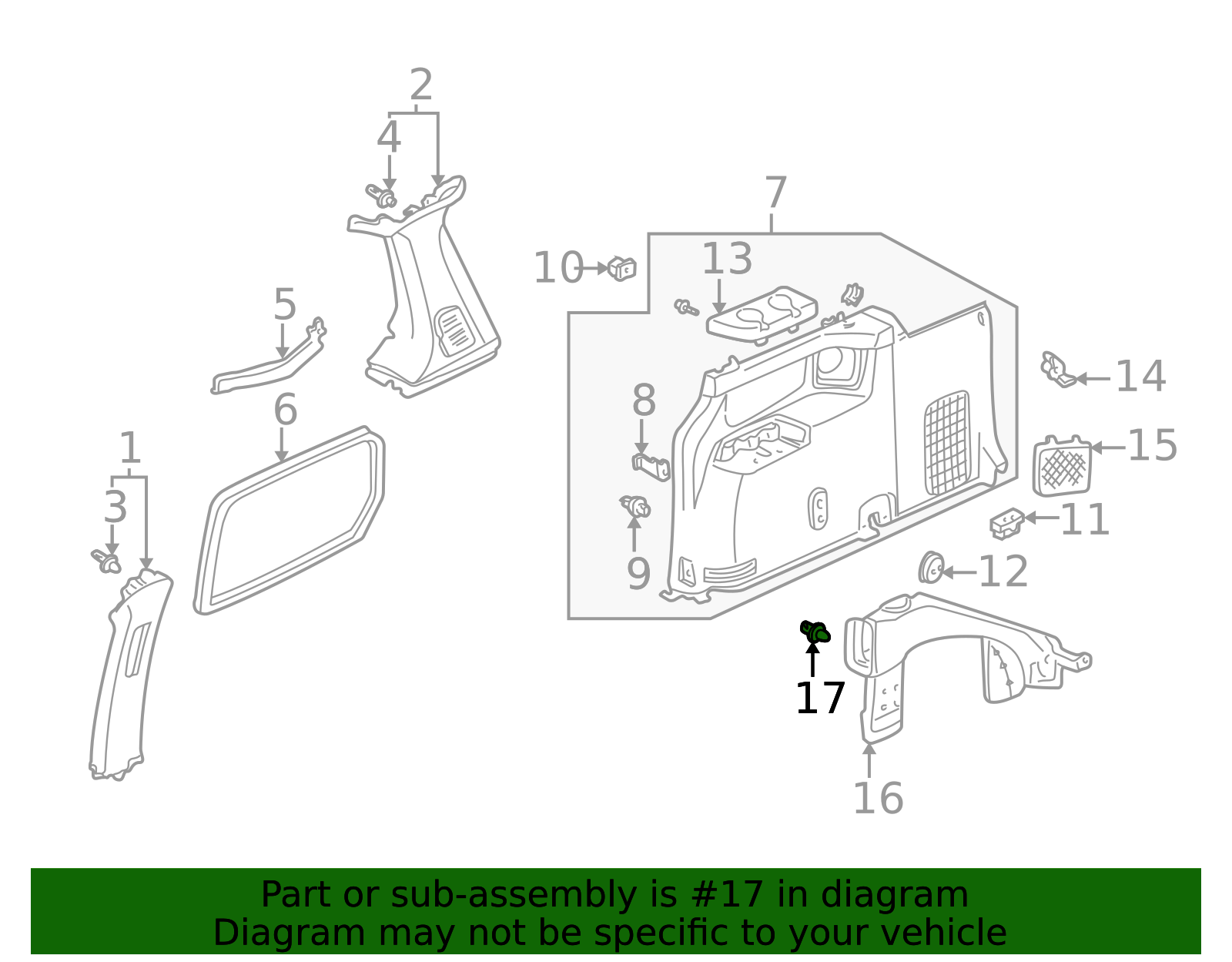 91550-SS0-003 - Clip SRS Cover - 1996-2004 Honda | Honda Car Parts
