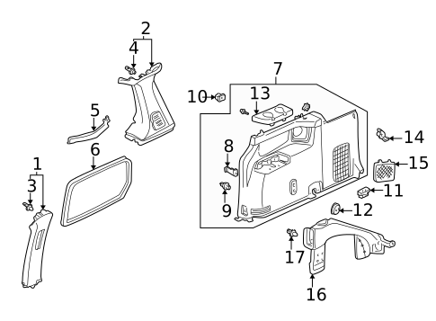 Interior Trim - Side Panel for 1999 Honda Odyssey #1
