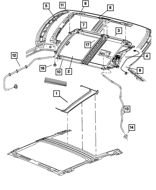 5137556AA - Electrical: Sunroof Wiring for Mopar Image image