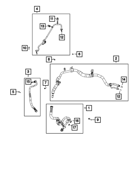 Air Conditioner and Heater Plumbing for 2022 Jeep Renegade #5
