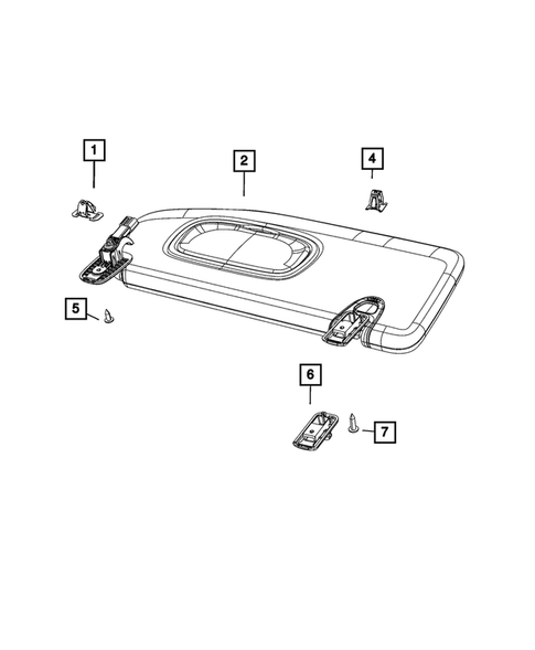 Headliners - Visors - Assist Straps for 2020 Chrysler Voyager #1