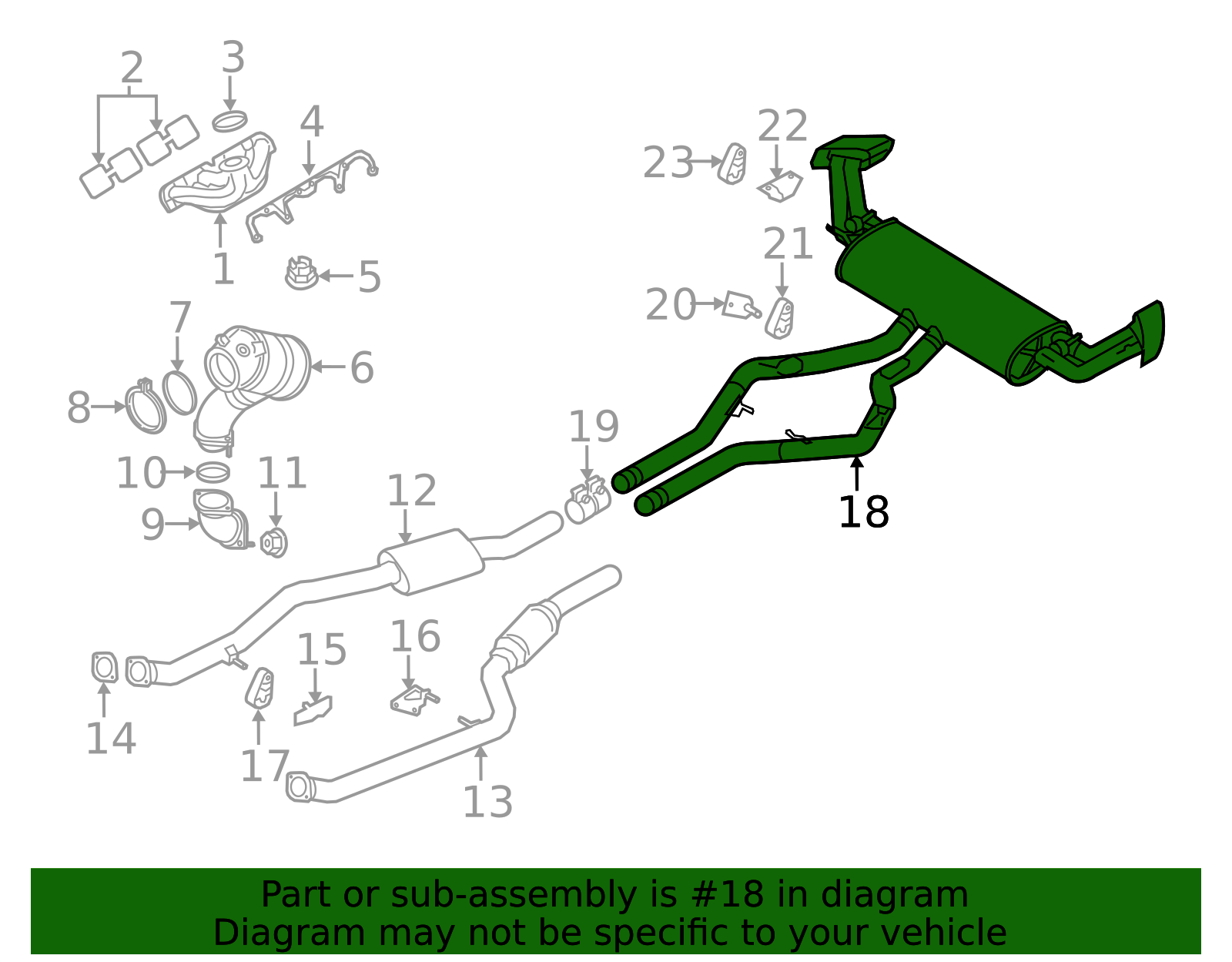 2011-2013 BMW X5 Rear Muffler 18307646119 | OEM Parts Online