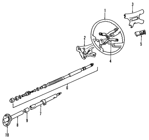 Steering Column for 1989 Mitsubishi Starion #0