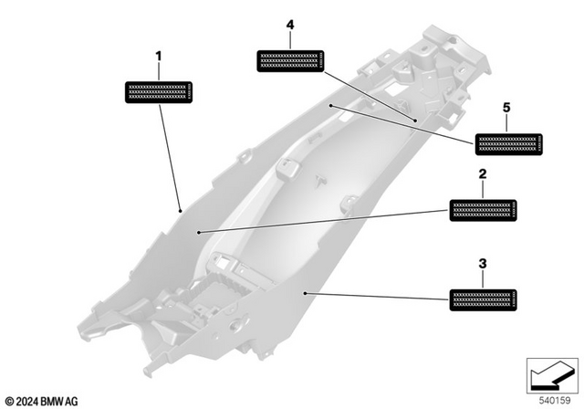 71228875782 - Parts and Accessories for Engine / Chassis: Label "Emission Control Information" - Us/can for BMW-Motorrad Image