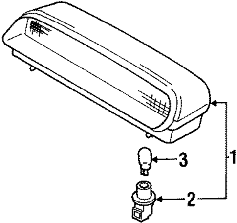 High Mounted Stop Lamp for 1995 Suzuki Esteem #0