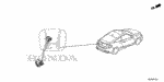 39530TBGA21 - Electrical/Exhaust/Heater/Fuel: CAMERA ASSY., REARVIEW (WIDE) for Honda Image