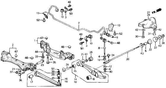 Rear Lower Arm for 1991 Honda Prelude #0