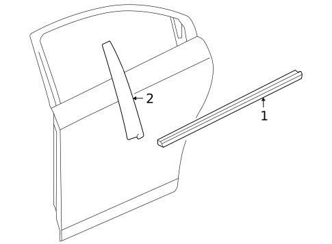 Exterior Trim - Rear Door for 2014 Chevrolet Cruze #0