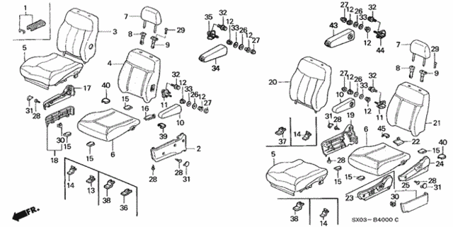 Front Seat for 1998 Honda Odyssey #0