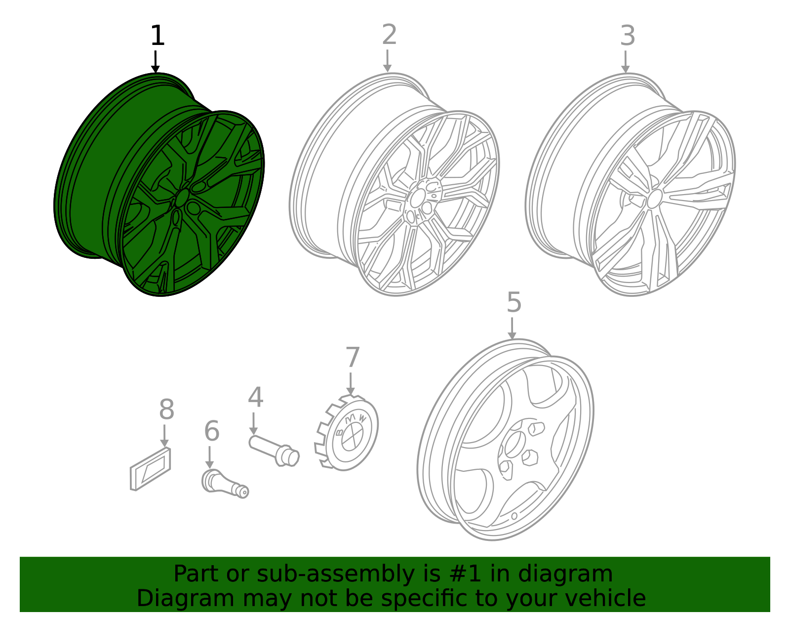 2019-2025 BMW X7 Wheel, Alloy 36-11-6-885-141 | BMW Parts Online Hub