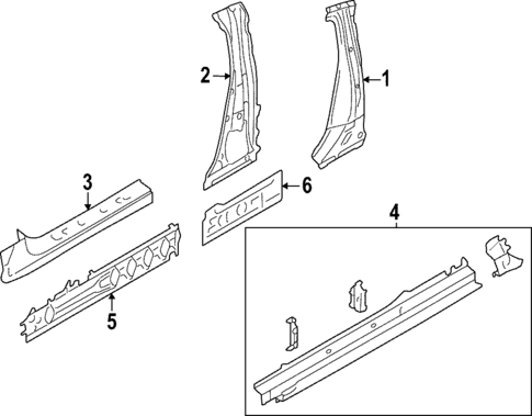Center Pillar & Rocker for 2025 Toyota GR86 #0