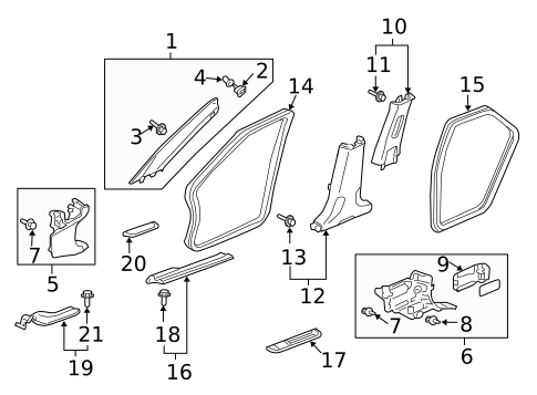 Interior Trim - Pillars for 2004 Acura TL #0