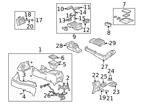 Center Console for 2007 Chevrolet Silverado 3500 Classic #1