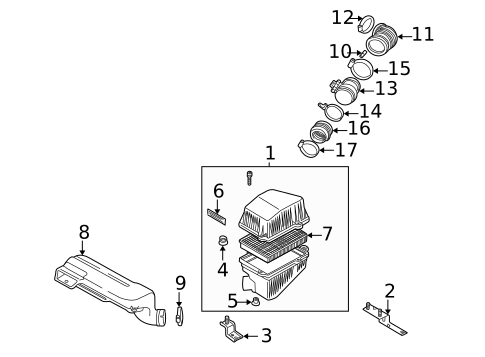 Air Intake for 2003 Kia Sedona #0