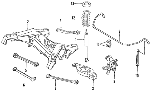 Rear Suspension for 2002 Mercedes-Benz CLK430 #2